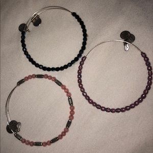 3 beaded Alex and Ani bracelets